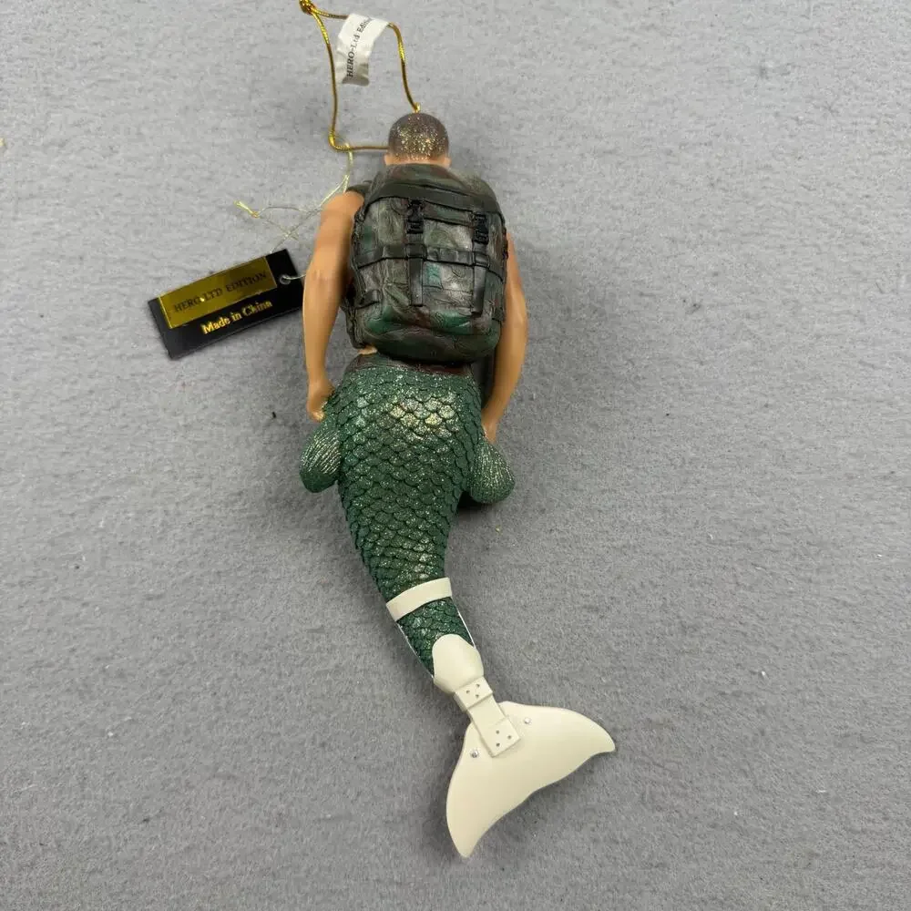 December Diamonds Hero Merman Ornament Military 2017 Numbered Ltd Ed 1351 NIB